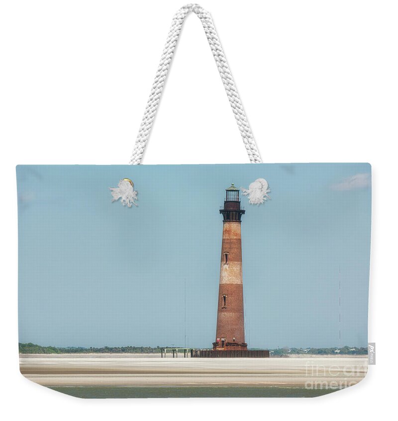 Morris Island Lighthouse Weekender Tote Bag featuring the photograph Southern Sand - Morris Island Lighthouse by Dale Powell