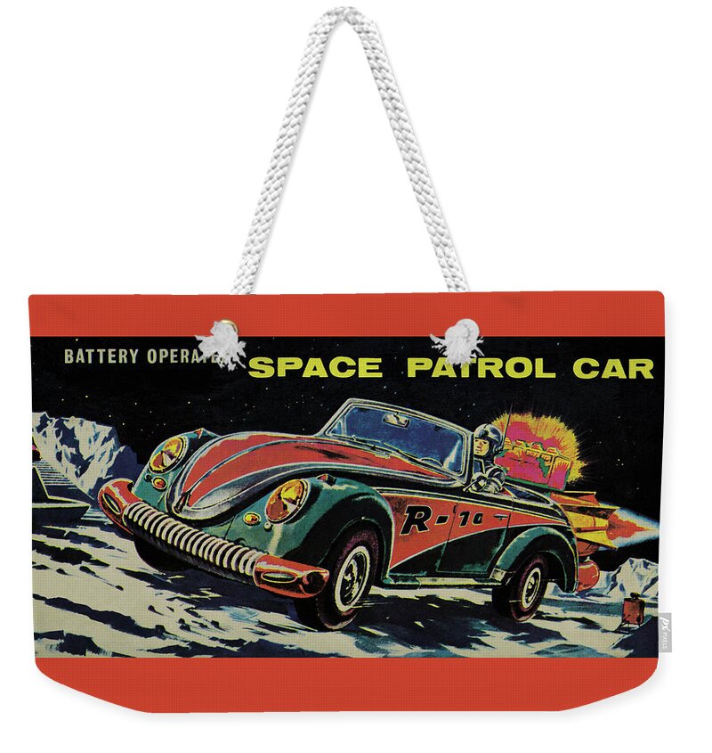 Robot Weekender Tote Bag featuring the painting Space Patrol Car by Unknown