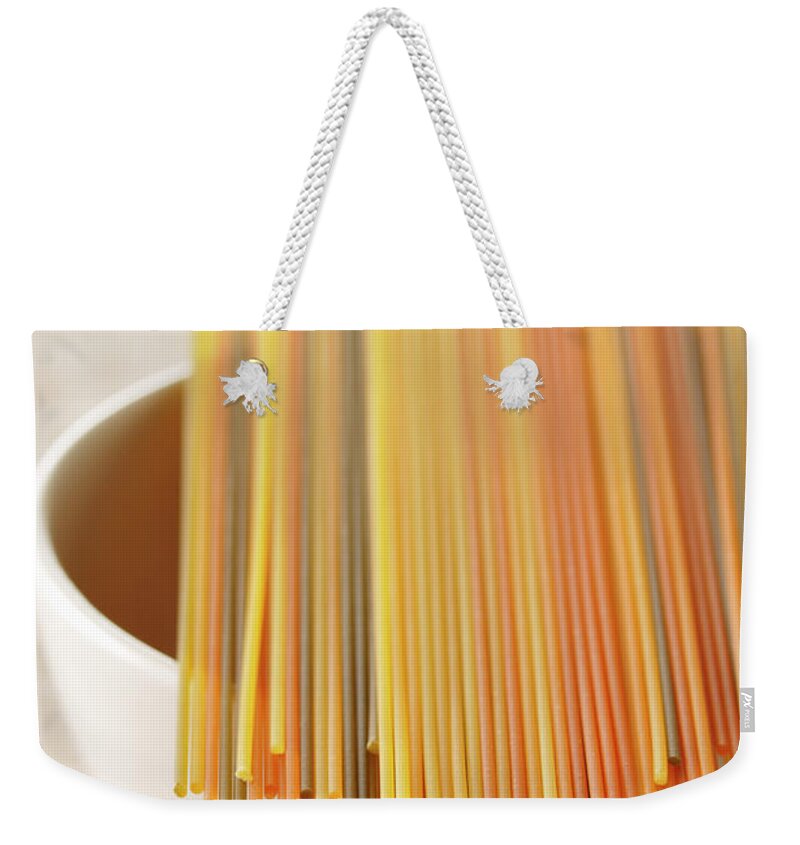 Italian Food Weekender Tote Bag featuring the photograph Spaghettis by Riou