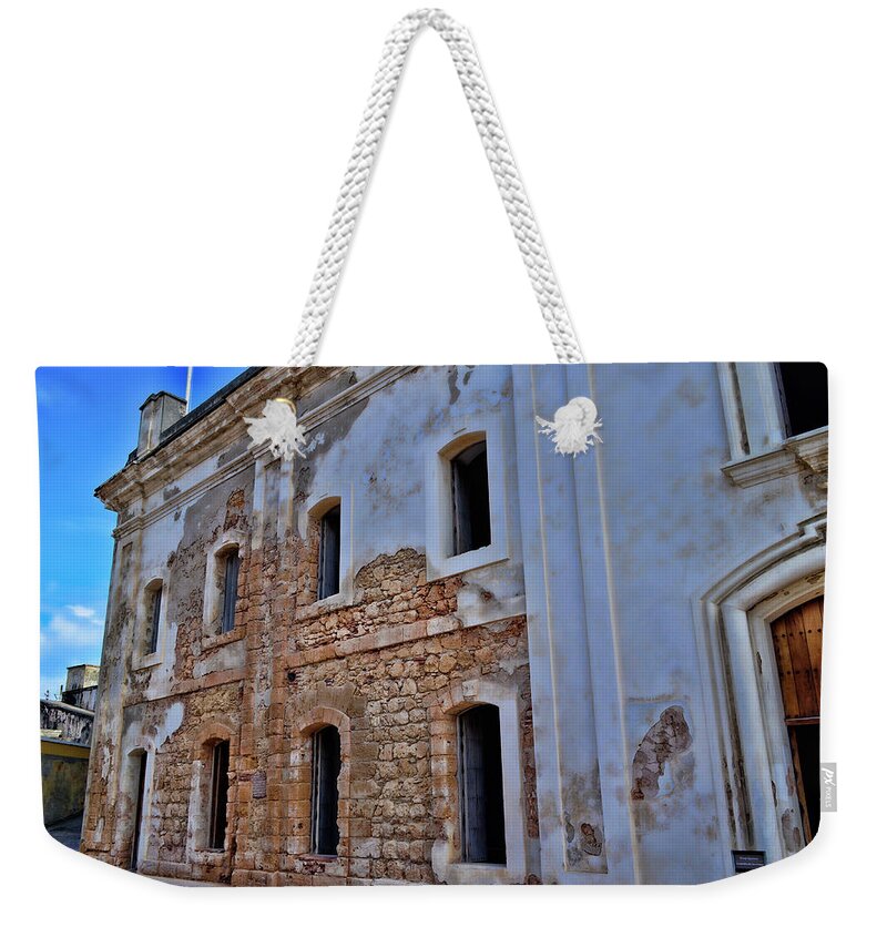 Puerto Rico Weekender Tote Bag featuring the photograph Spanish Fort by Segura Shaw Photography