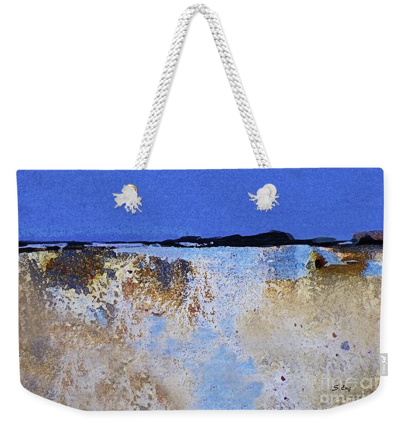 Abstract Weekender Tote Bag featuring the painting Sparkle on the Marsh 300 by Sharon Williams Eng