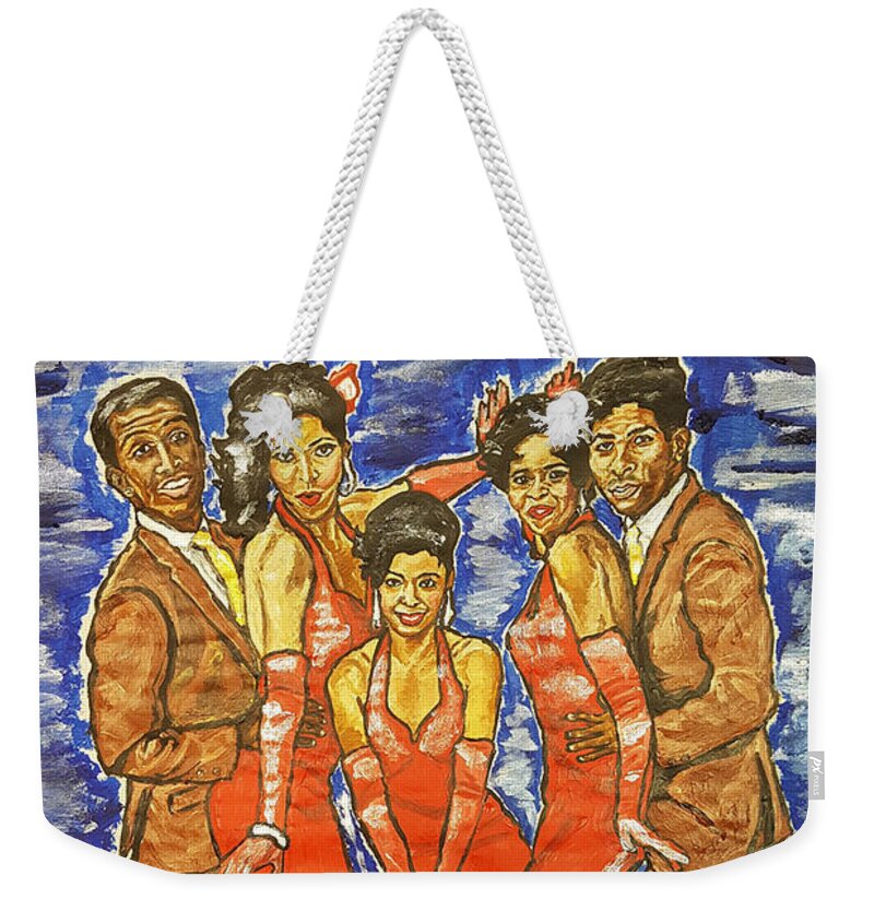 Sparkle Weekender Tote Bag featuring the painting Sparkle by Rachel Natalie Rawlins