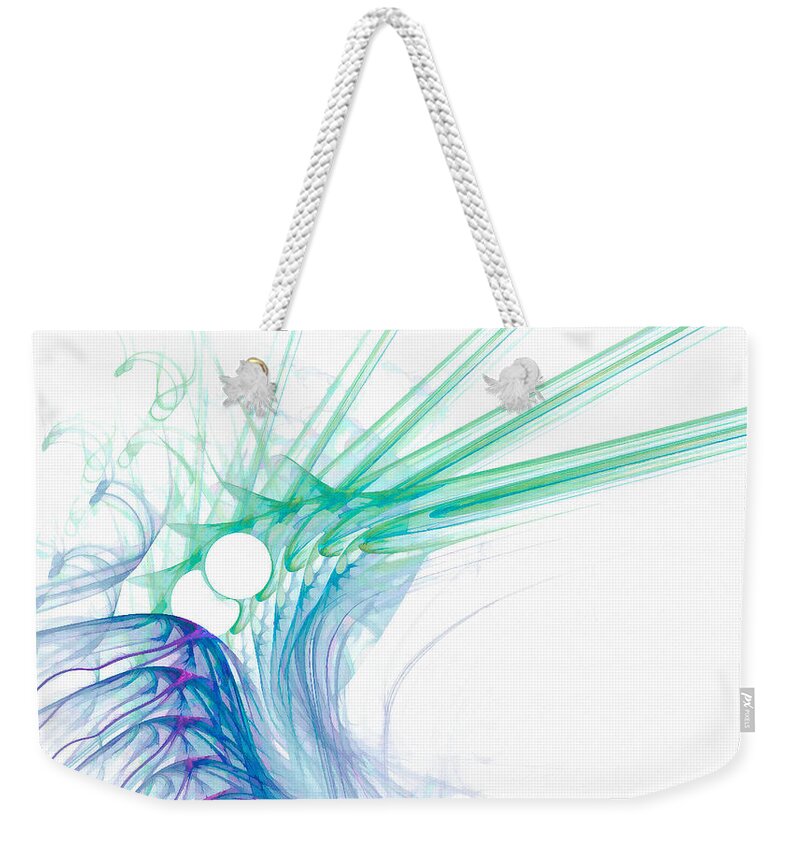 Spearfish Weekender Tote Bag featuring the digital art Spearfish Art Blue by Don Northup