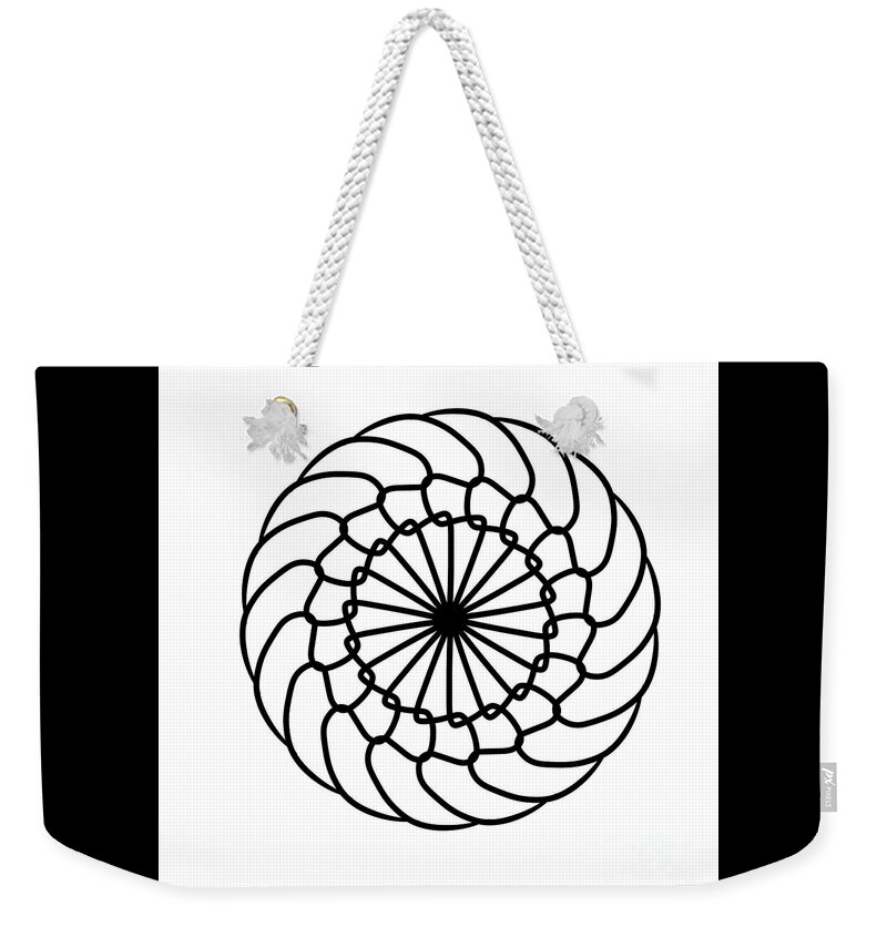 Spiral Weekender Tote Bag featuring the digital art Spiral Graphic Design by Delynn Addams