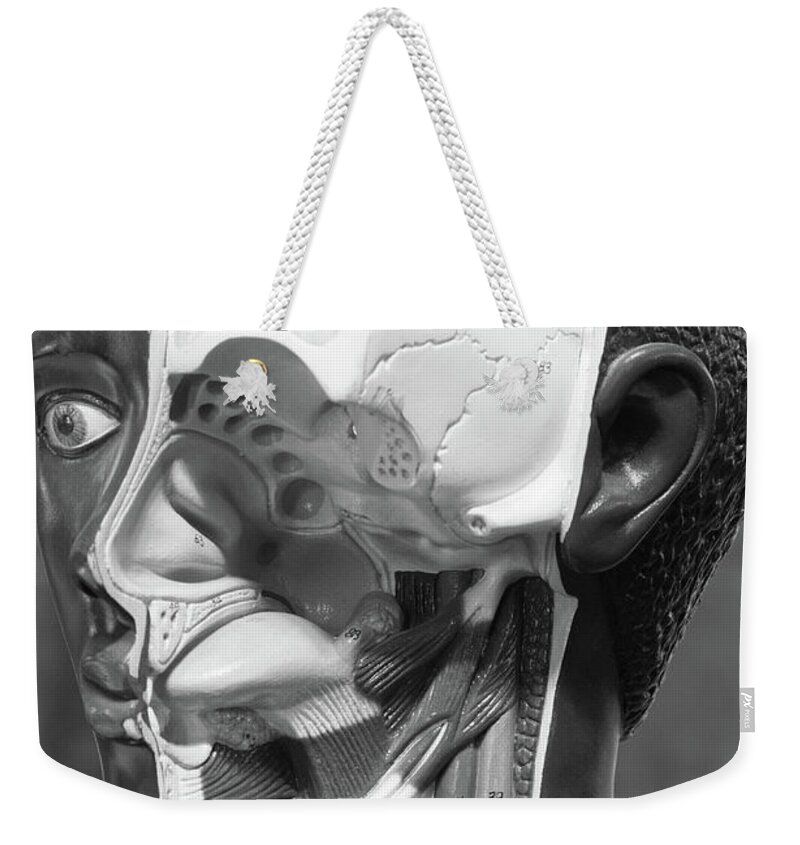 Head Weekender Tote Bag featuring the photograph Split Personality by Minnie Gallman