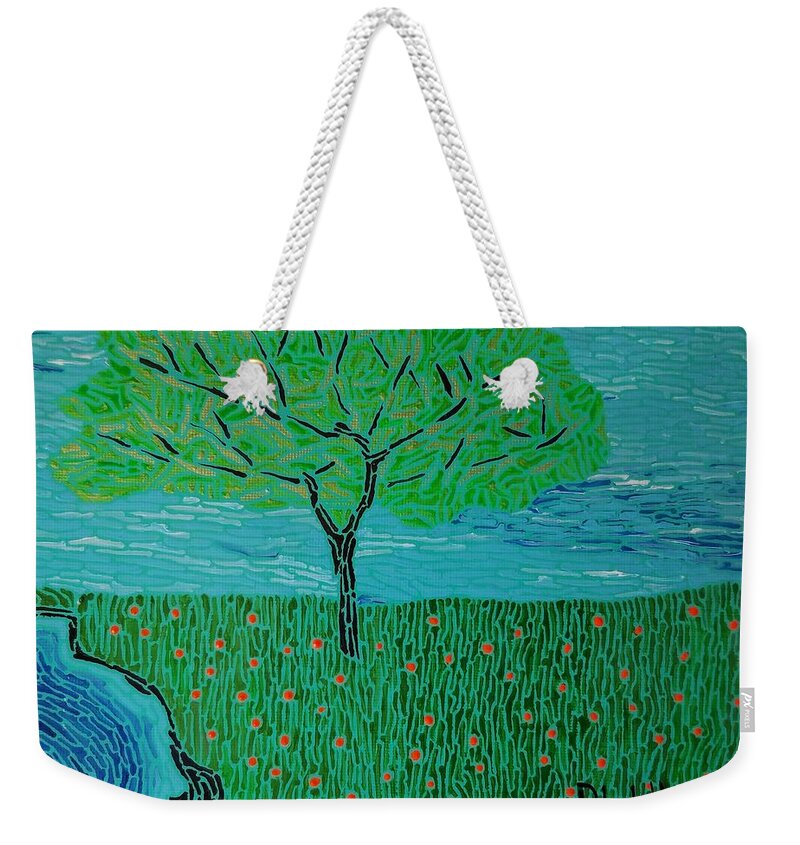 Spring Weekender Tote Bag featuring the painting Spring-4 Seasons by DLWhitson