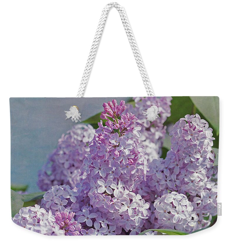 Lilacs Weekender Tote Bag featuring the photograph Spring Lilacs by Cindi Ressler