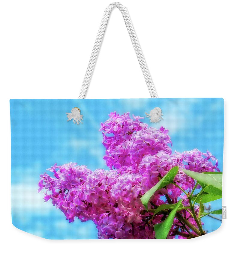Toronto Weekender Tote Bag featuring the photograph Spring Lilacs by Lenore Locken