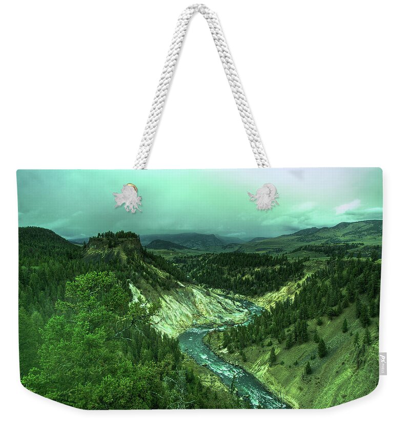 Tranquility Weekender Tote Bag featuring the photograph Springs Overlook by Abhi Dubey