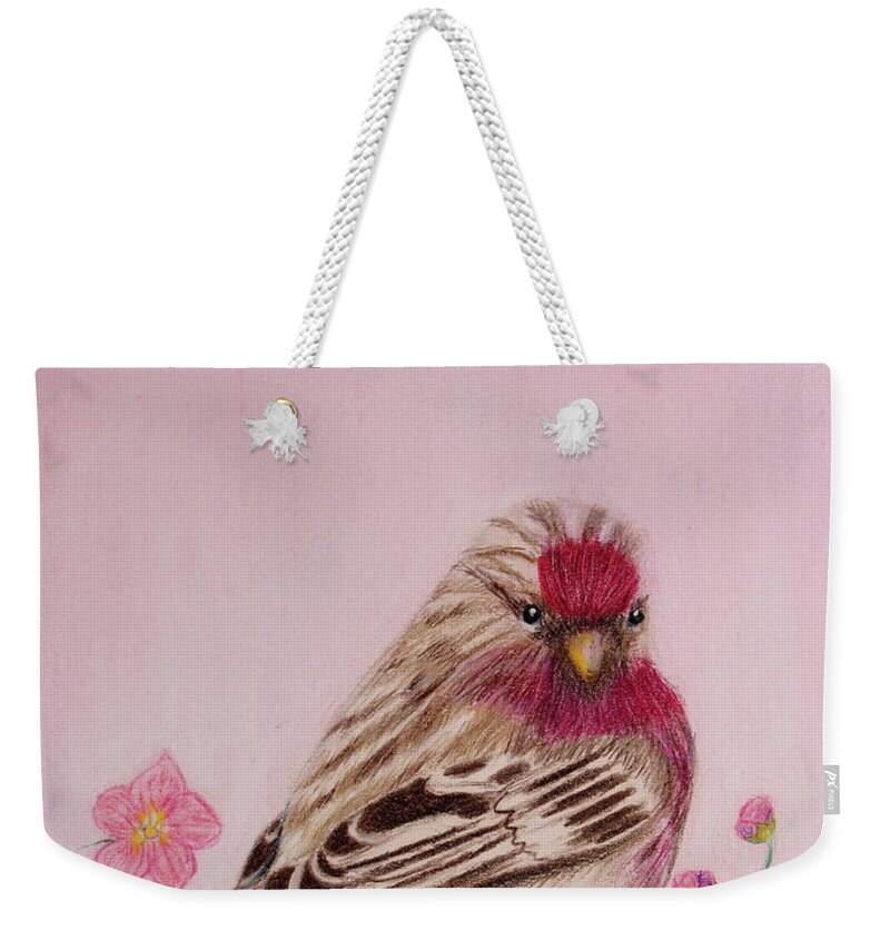 Art Weekender Tote Bag featuring the painting Springtime Visitor by Dorothy Lee