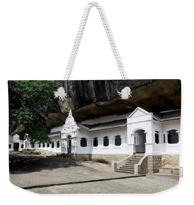 South Asia Weekender Tote Bag featuring the photograph Sri Lanka Dambulla Royal Cave Temple by Laughingmango