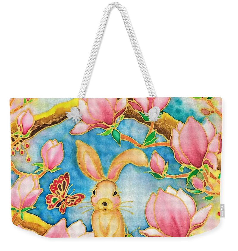 Spring Weekender Tote Bag featuring the painting Spring has come by Hisayo OHTA