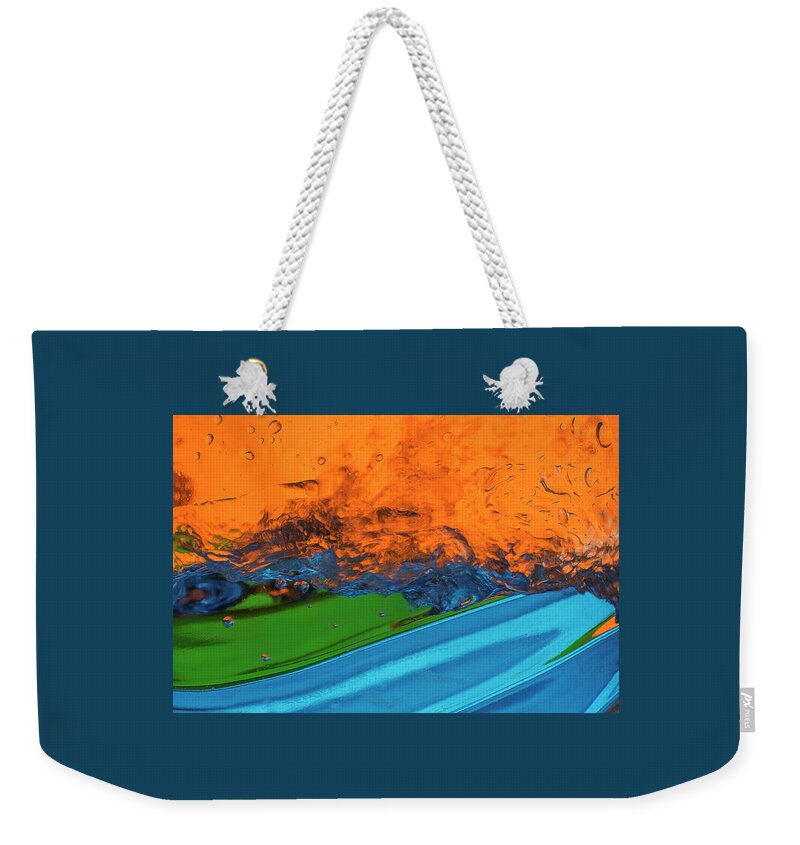 Abstract Weekender Tote Bag featuring the photograph SSK 5437 Ecstasy. Color by Sunil Kapadia