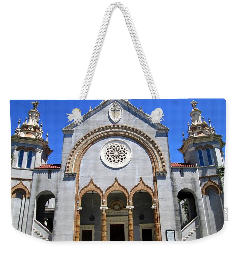 Memorial Presbyterian Church Weekender Tote Bag featuring the photograph St. Augustine Church Photograph by Kimberly Walker