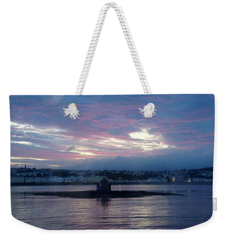Connister Rock Weekender Tote Bag featuring the photograph St. Mary's Isle and Douglas Bay by Jolly Van der Velden