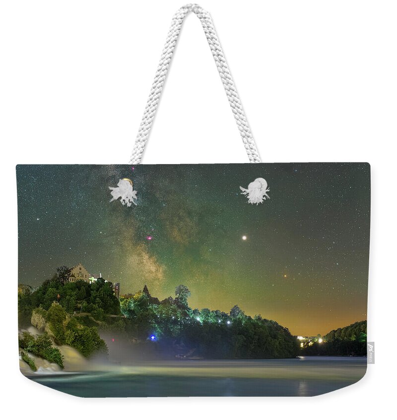 Rhine Falls Weekender Tote Bag featuring the photograph Star Falls by Ralf Rohner