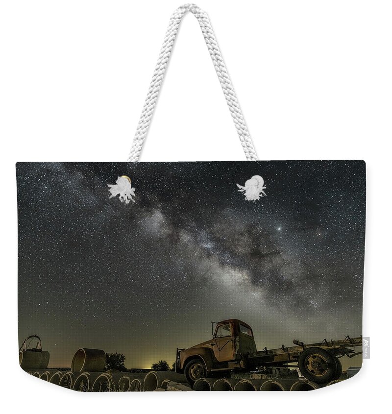 Milky Way Weekender Tote Bag featuring the photograph Star Truck 1 by James Clinich
