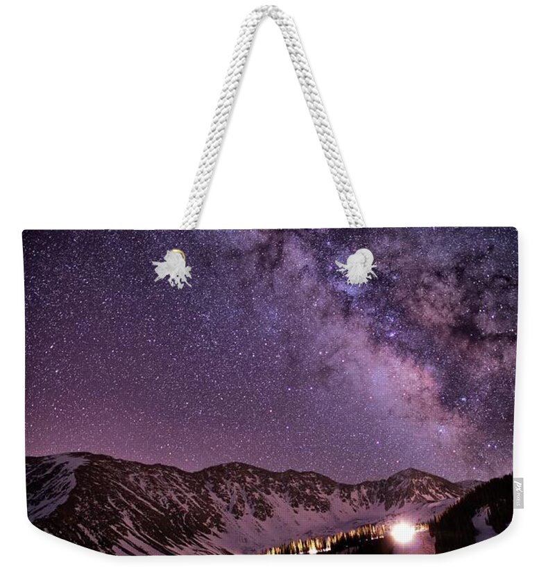 Scenics Weekender Tote Bag featuring the photograph Starlight Mountain Ski Hill by Mike Berenson / Colorado Captures
