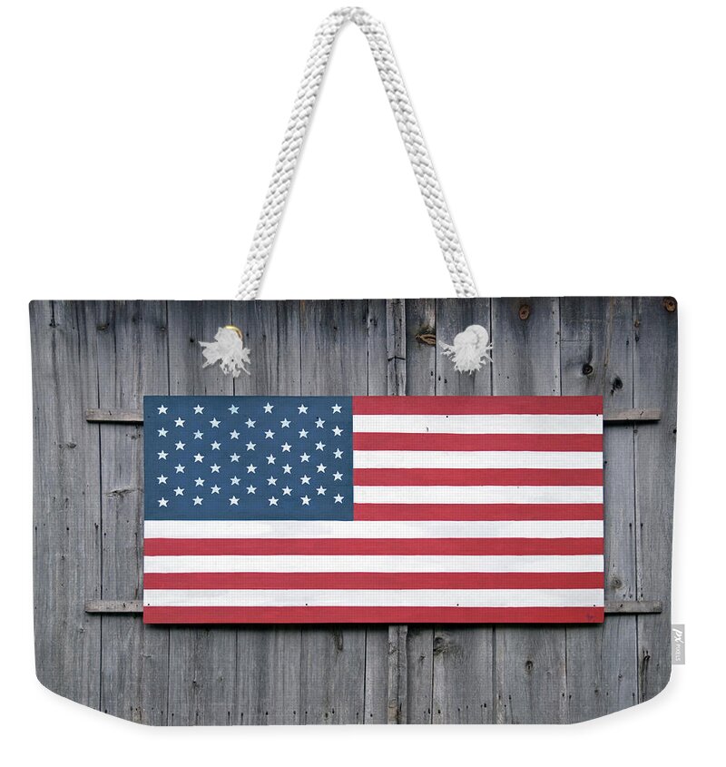 Architectural Feature Weekender Tote Bag featuring the photograph Stars And Stripes by Frankvandenbergh