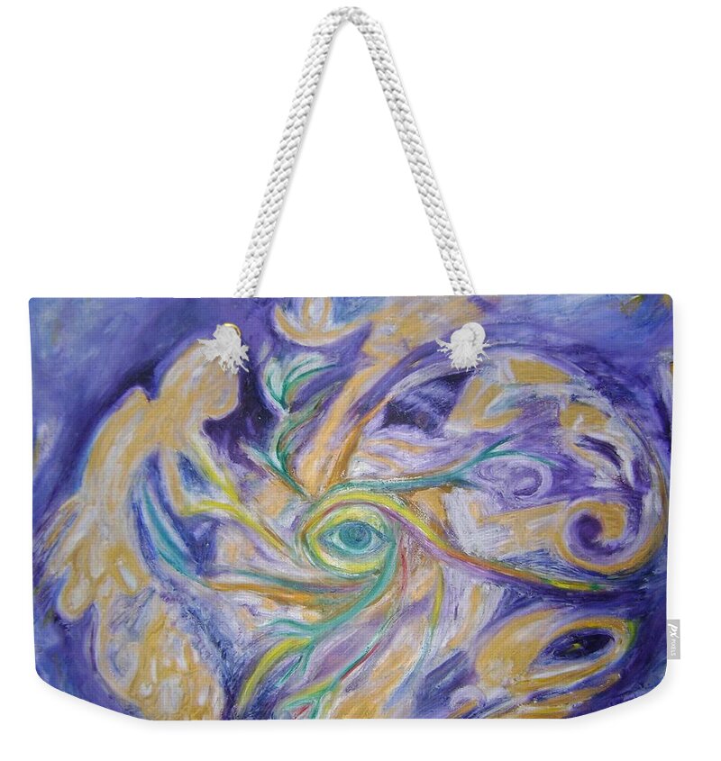 Stay In Touch With Your Soul Weekender Tote Bag featuring the painting Stay in touch with your Soul by Therese Legere