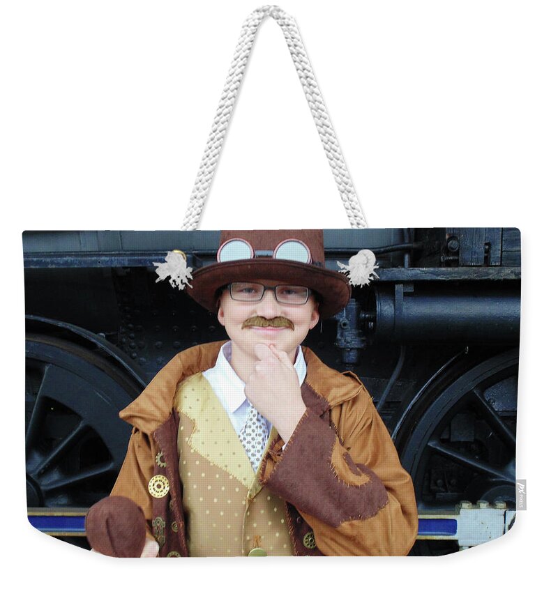 Halloween Weekender Tote Bag featuring the photograph Steampunk Gentleman Costume 3 by Amy E Fraser