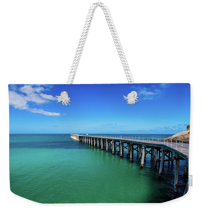 Tranquility Weekender Tote Bag featuring the photograph Stenhouse Bay by Peta Jade