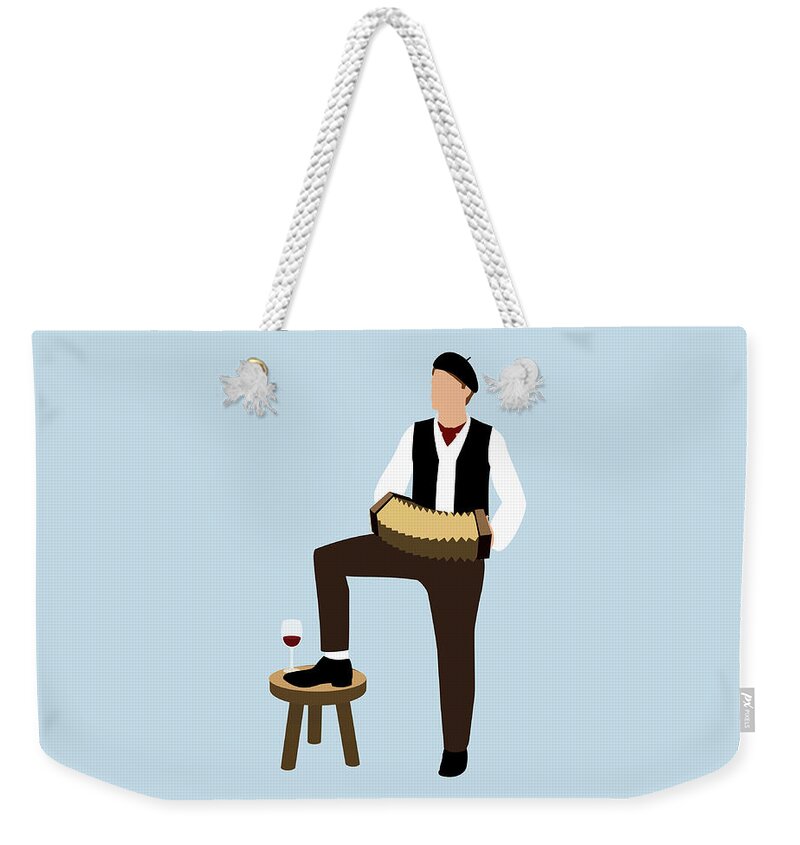 People Weekender Tote Bag featuring the digital art Stereotypical French Man by Ralf Hiemisch