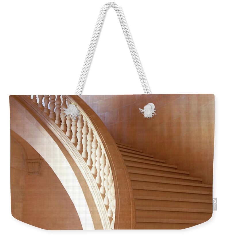 Curve Weekender Tote Bag featuring the photograph Stone Staircase by Grant Faint