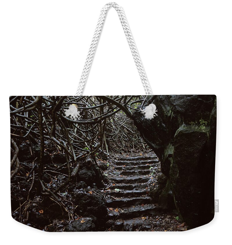 Tranquility Weekender Tote Bag featuring the photograph Stone Steps, Maui, Hawaii by Brian Caissie