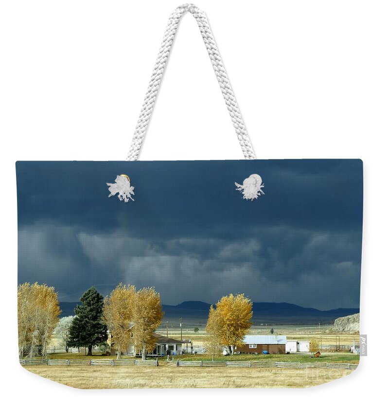 Dark Skies Weekender Tote Bag featuring the photograph Storm Brewing by Rosanne Licciardi