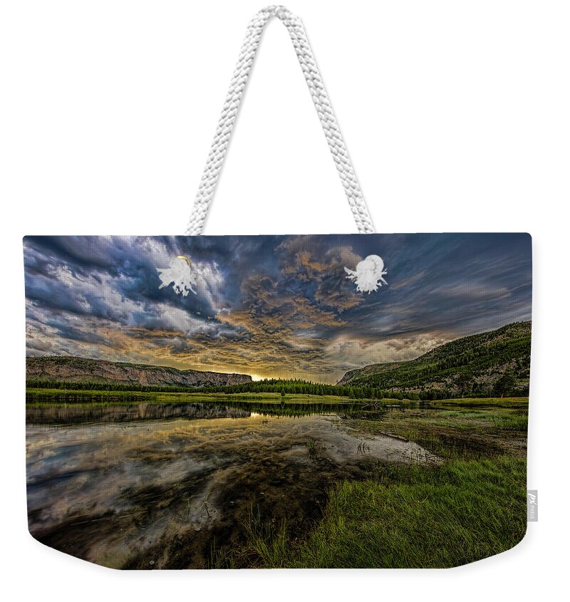 Madison River Valley Weekender Tote Bag featuring the photograph Storm over Madison River Valley by Josh Bryant