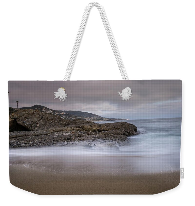 Ocean Weekender Tote Bag featuring the photograph Stormy Shores by Aaron Burrows