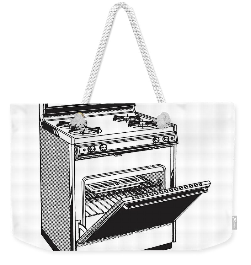 Appliance Weekender Tote Bag featuring the drawing Stove by CSA Images