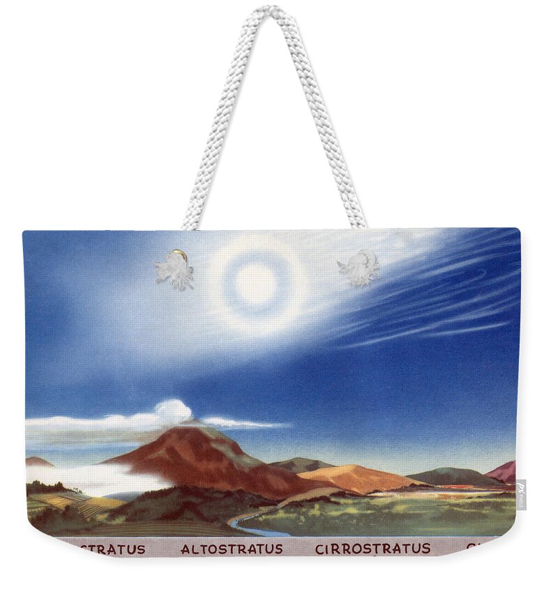 Clouds Weekender Tote Bag featuring the painting Stratus-Type Clouds by U.S. Dept of Commerce
