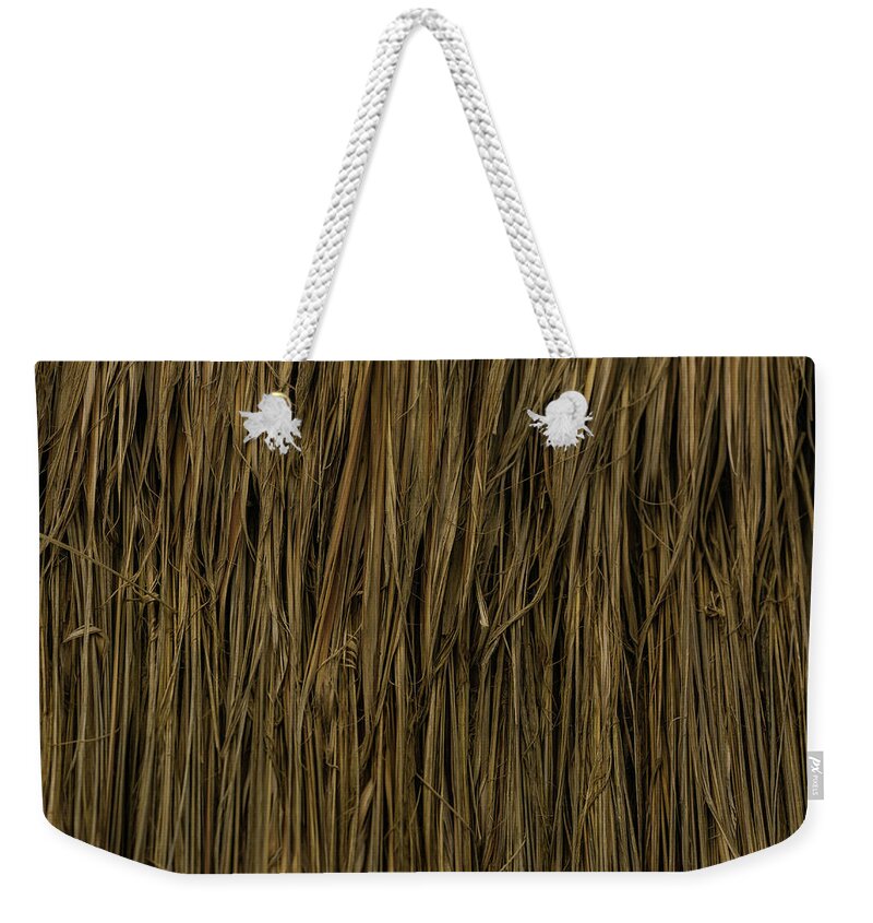 Tulum Weekender Tote Bag featuring the photograph Straw texture by Julieta Belmont