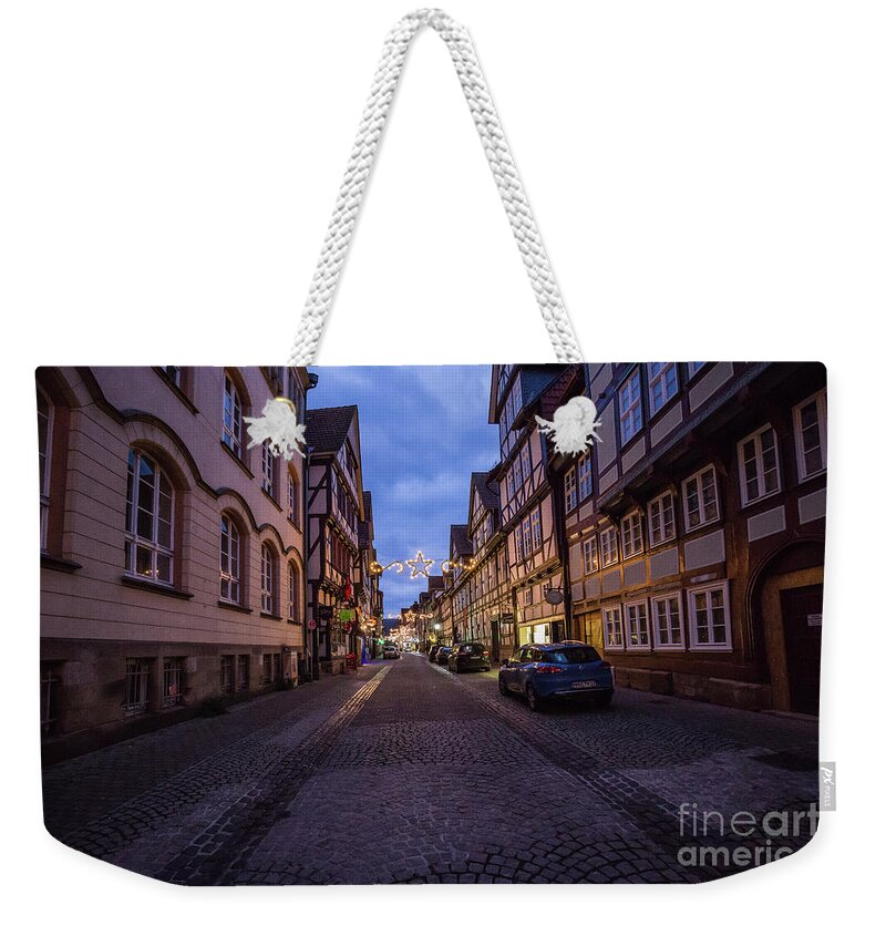 Hann.münden Weekender Tote Bag featuring the photograph Street at Night by Eva Lechner