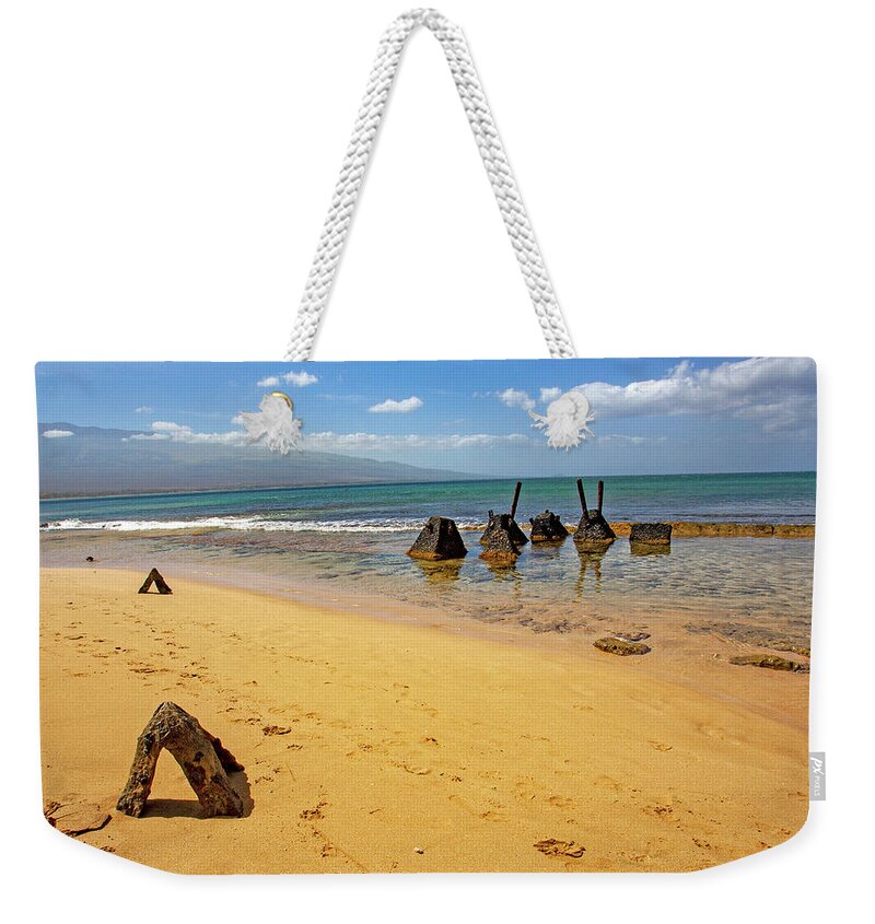 Sugar Beach Weekender Tote Bag featuring the photograph Structures on Sugar Beach by Anthony Jones