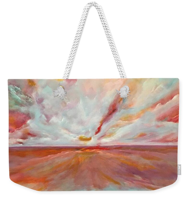 Abstract Weekender Tote Bag featuring the painting Stupendous by Soraya Silvestri