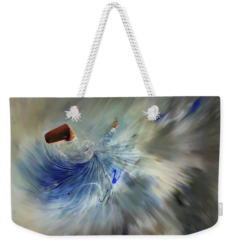 Dance Weekender Tote Bag featuring the painting Sufi dancing art by Gull G