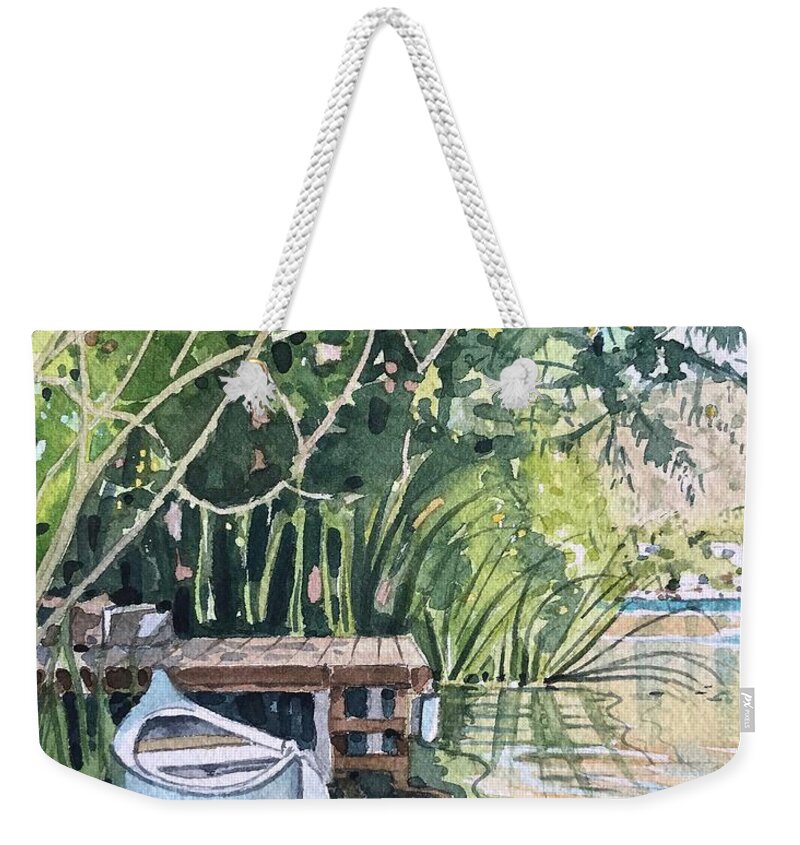 Canoe Weekender Tote Bag featuring the painting Summer Afternoon by Luisa Millicent