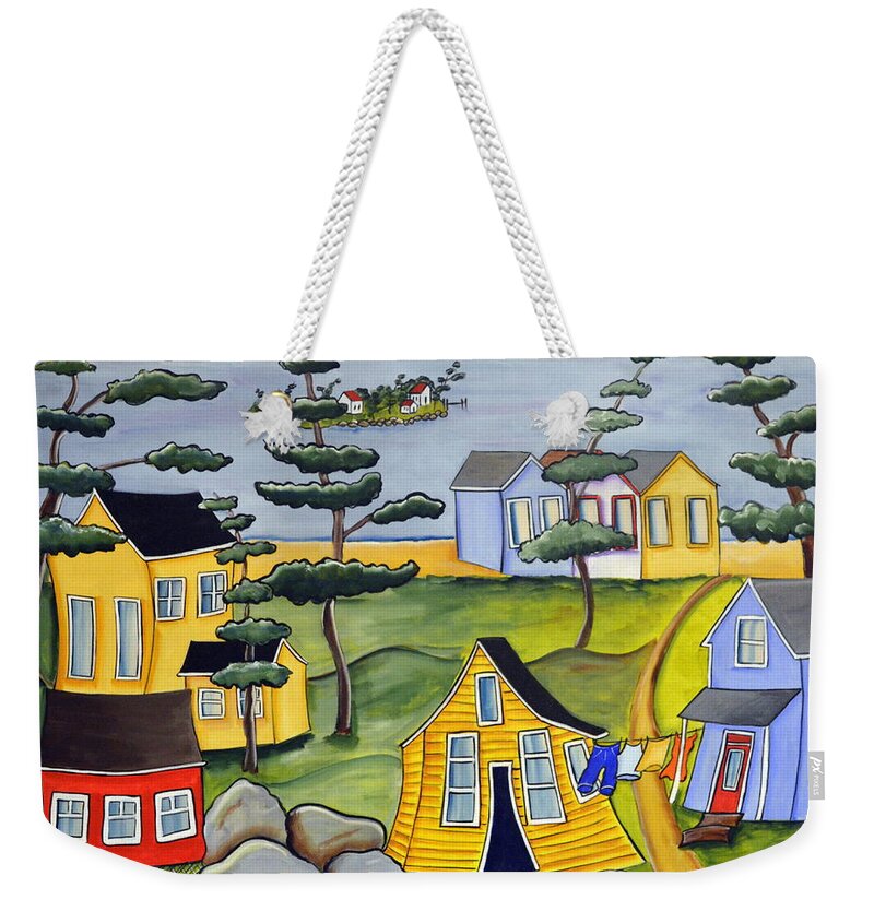 Abstracted Weekender Tote Bag featuring the painting Summer Joy by Heather Lovat-Fraser