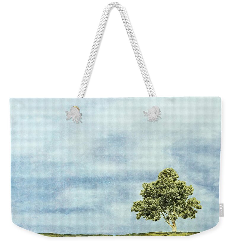 Summer Weekender Tote Bag featuring the painting Summer Oak by Ynon Mabat