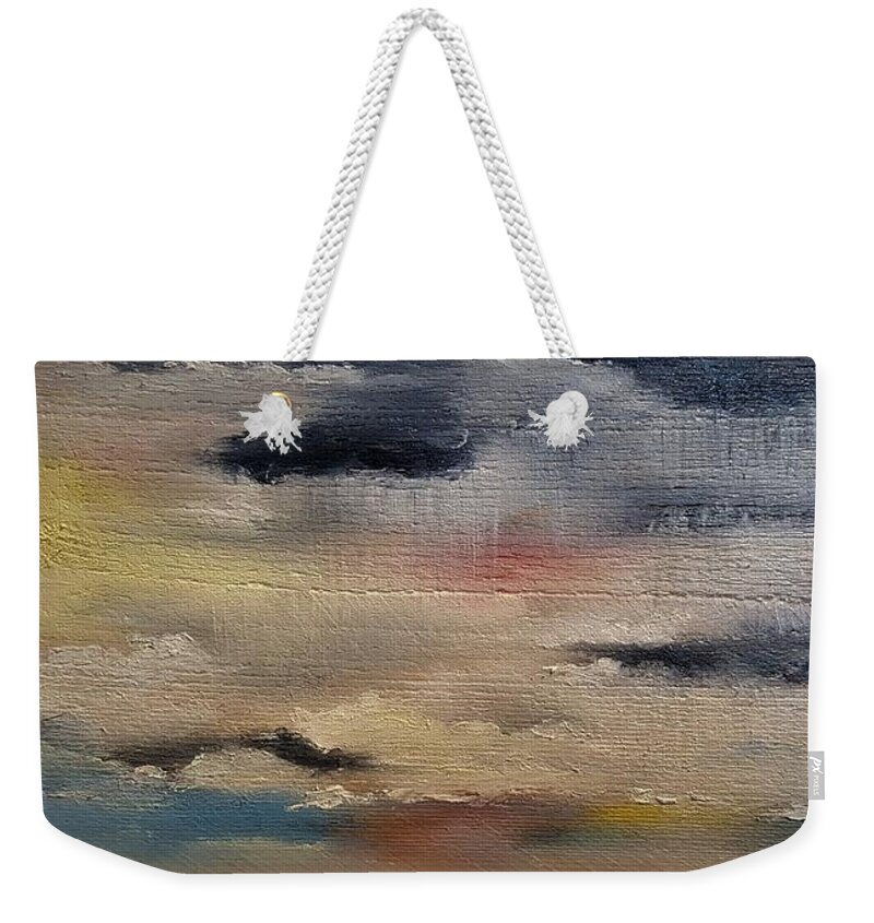 Montana Artist Weekender Tote Bag featuring the painting Summer Rain         4919 by Cheryl Nancy Ann Gordon