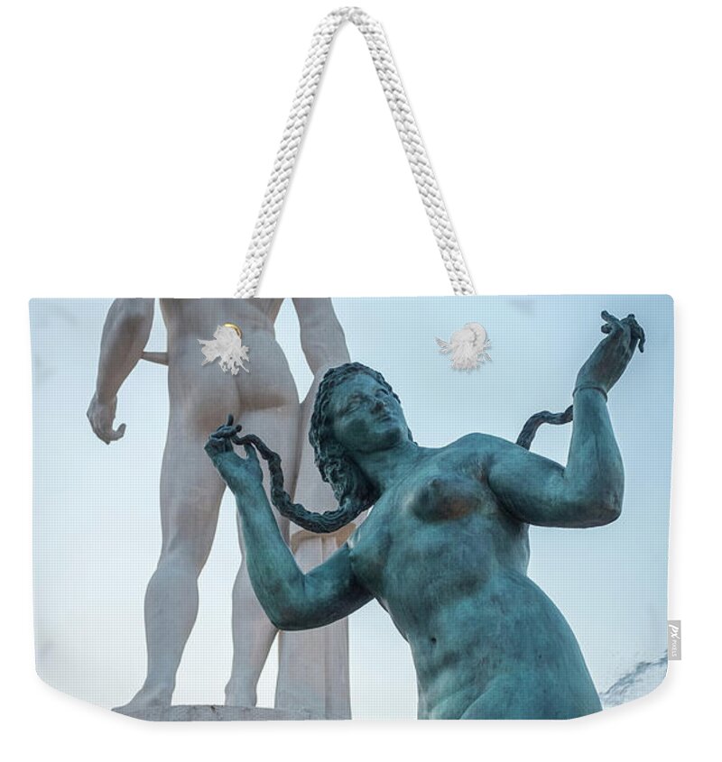 Apollo Weekender Tote Bag featuring the photograph Sun Fountain by Nigel R Bell