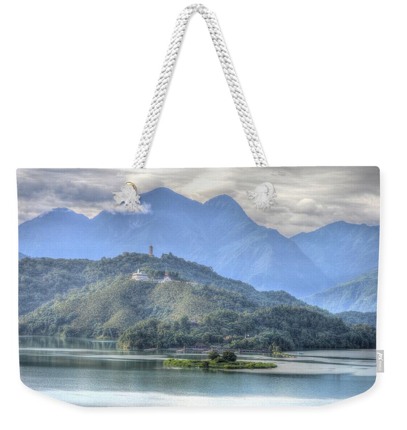 Taiwan Weekender Tote Bag featuring the photograph Sun Moon Lake by Bill Hamilton