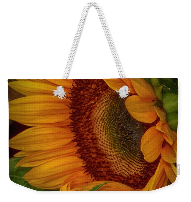 Sunflower Weekender Tote Bag featuring the photograph Sunflower Beauty by Judy Hall-Folde