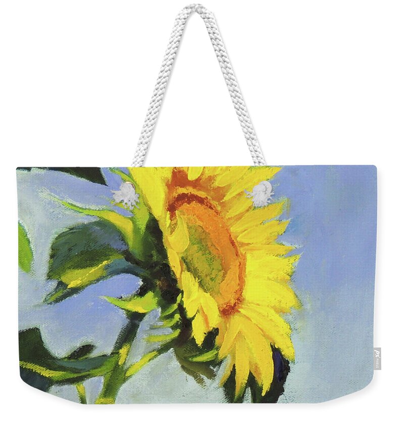 Flower Weekender Tote Bag featuring the painting Sunflower by Marsha Karle