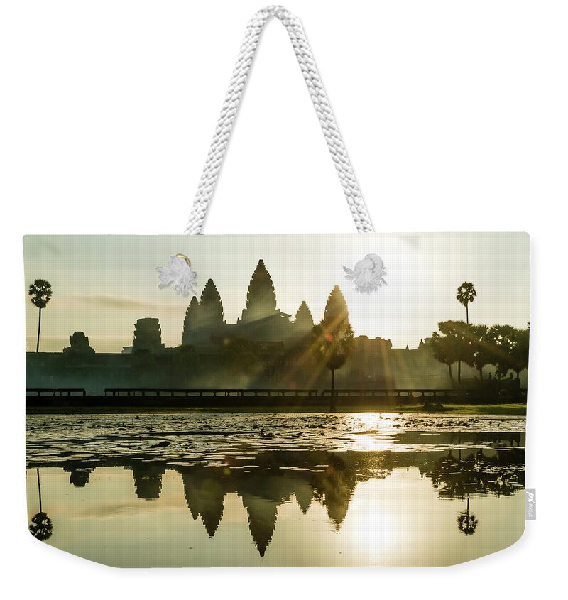 Tranquility Weekender Tote Bag featuring the photograph Sunrise At Angkor Wat by Matt Davies Noseyfly@yahoo.com