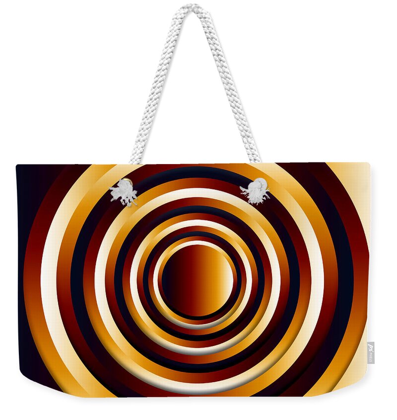Circle Weekender Tote Bag featuring the digital art Sunrise Gradient Circles by Pelo Blanco Photo