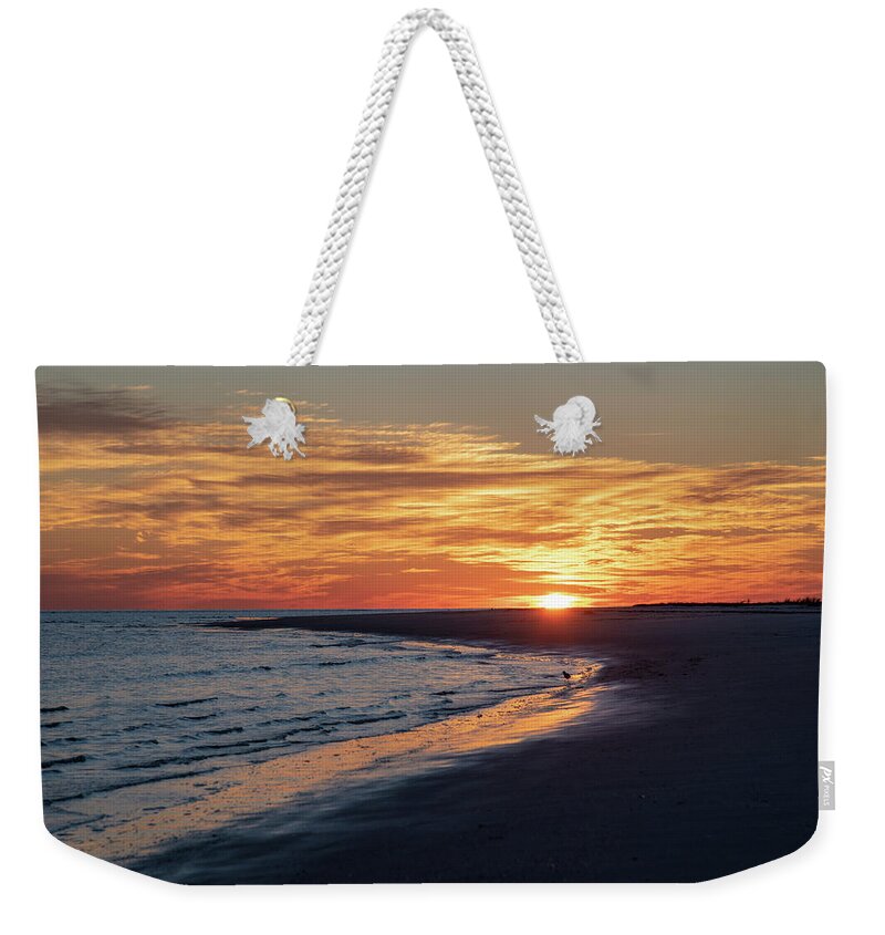 Sunrise Weekender Tote Bag featuring the photograph Sunrise Over The Atlantic at Port Royal Sound by Dennis Schmidt